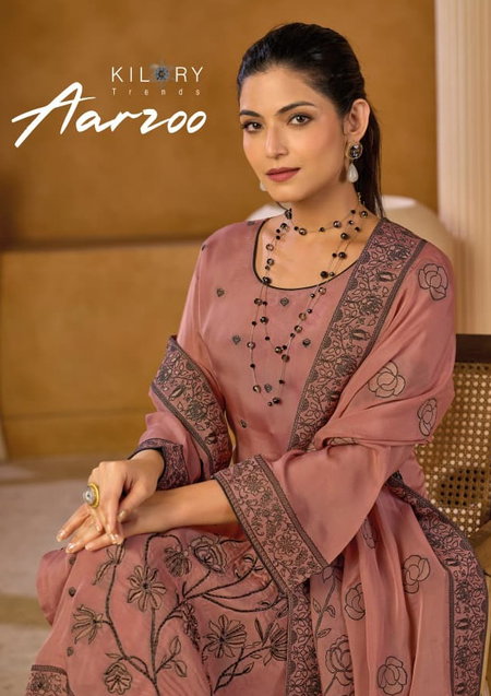 Aarzoo By Kilory Orgenza Silk Dress Material Wholesale Price In Surat
